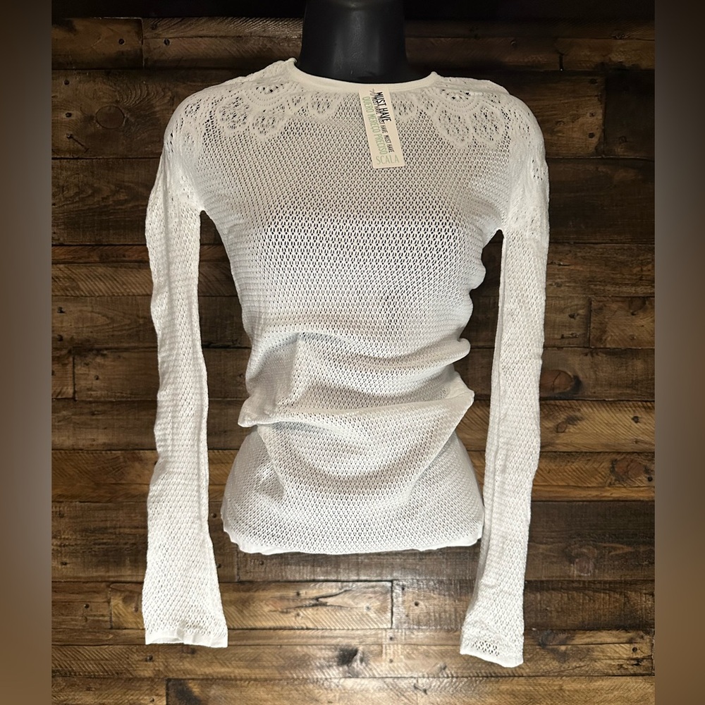 Scala Lingerie OS Net-Knit Top